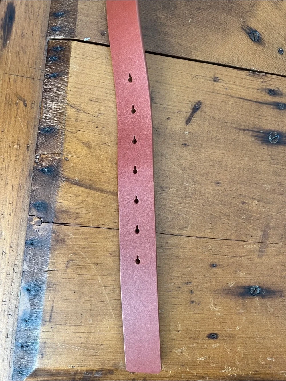 Auxiliary Terracotta Leather Waist Belt with Gold Horsebit -NWOT